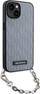 Futrollë telefoni Karl Lagerfeld KLHCP14SSACKLHPG për iPhone 14, hardcase Saffiano, me zinxhir, argjendtë