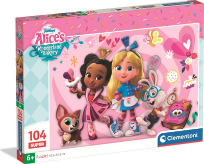 Puzzle Clementoni 104 Super Alice Wonderland Bakery, 104 pjesë, për fëmijë 6+, shumëngjyrësh
