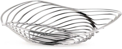 Pjatë dekorative Alessi Trinity, çelik inox, finish i argjendtë