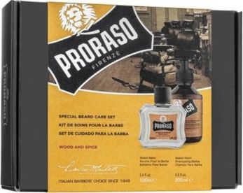 Set kujdesi për mjekër Proraso Wood and Spice, 2 pjesë, për mjekër të shkurtër