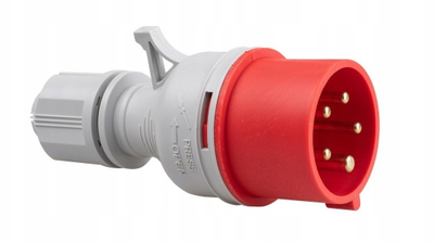 Индустриска приклучница FORCE PLUG, 16A, 380-415V, IP44, портокалова