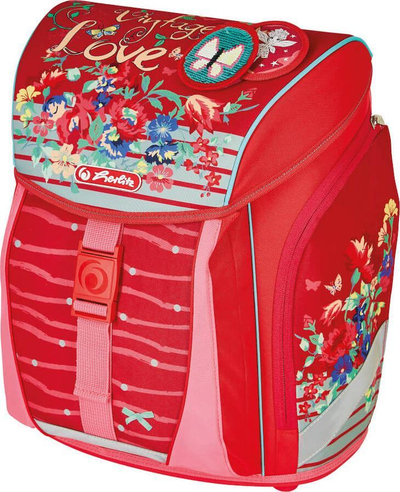 Çantë shkolle Herlitz Filolight Vintage Love, ergonomike, e lehtë, rozë
