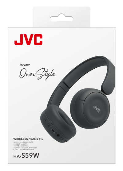 Kufje me bluetooth JVC HA-S59W, on-ear, me mikrofon, të zeza