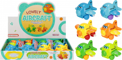 Lodër aeroplan me mekanizëm MEGA CREATIVE Little Airplane, 8cm, ngjyra të përziera