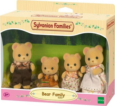 Set lodrash Sylvanian Families Bear Family, familje arinjsh, 4 figurina, shumëngjyrëshe