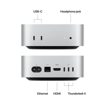 Apple Mac Mini, M4 10‑core, 24GB, 512GB SSD, 10‑core GPU, Silver