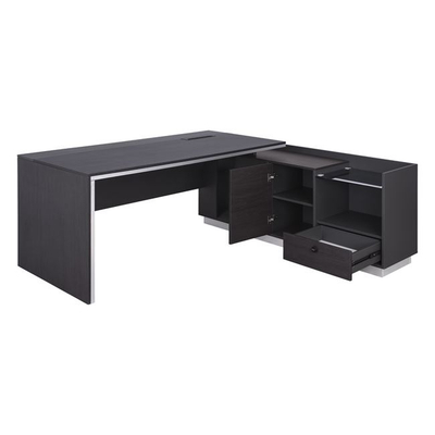 Tavolinë zyre Corner HM2086R, kënd i djathtë, 180x170x76 cm, wenge gri