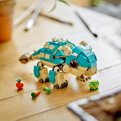 Set për ndërtim LEGO Jurassic World 76962 Baby Bumpy Ankylosaurus, 358 copa, 7+, jeshile me bezhë