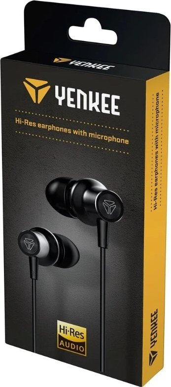 Kufje me kabllo Yenkee YHP 405BK, 3.5mm, mikrofon, të zeza