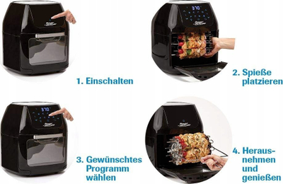 Fritezë ajri MediaShop Power AirFryer M17557, 5L, 1800W, e zezë