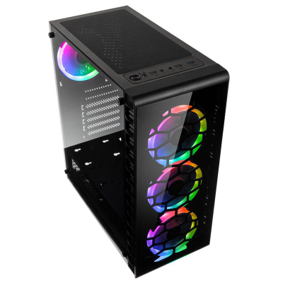 Kuti PC Kolink Observatory Lite ARGB, Midi Tower, xham i temperuar, e zezë