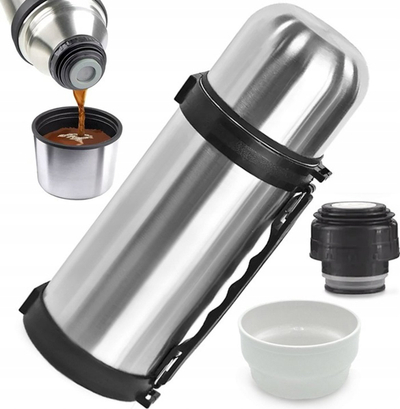 Termos DA34, 300ml, çelik inox, argjendtë e zezë
