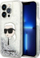 Kuti mbrojtëse Karl Lagerfeld KLHCP14XLNKH për iPhone 14 Pro Max, hardcase me glitter, argjendtë