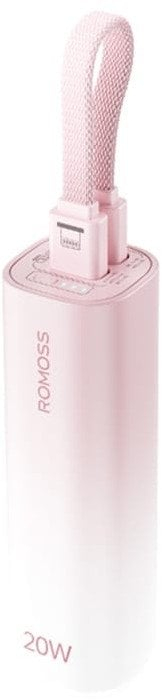 Powerbank Romoss Mini PSC05C, 5000mAh, kabull 3 në 1, rozë