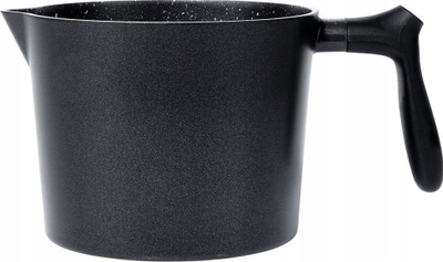 Tenxhere qumështi Orion Grande, me veshje graniti, 17 cm, 2.2 L, e zezë