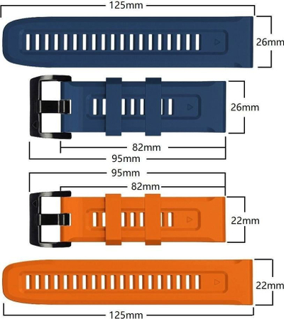 Rrip ore Tech-Protect Iconband Garmin Fenix 3 7X, TPU, Quick Fit, portokalli