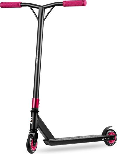 Тротинет за трикови Soke Evo, до 100 kg, тркала 100 mm ABEC-9, црн со розова