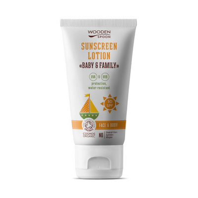 Losion mbrojtës ndaj diellit WoodenSpoon Baby & Family SPF 30, 150 ml
