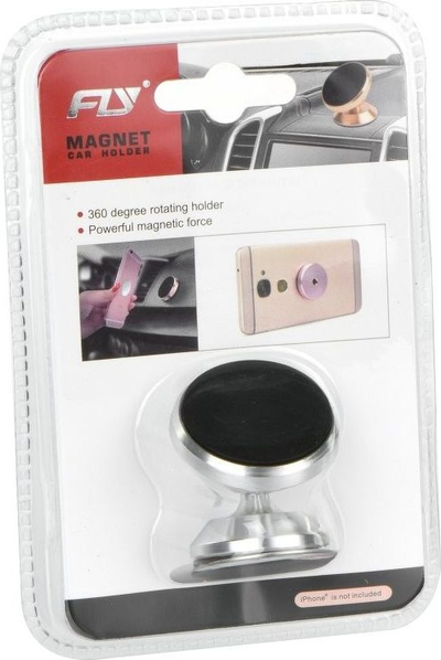 Mbajtës magnetik makine FLY C1557A, rrotullim 360°, metalik, argjendtë
