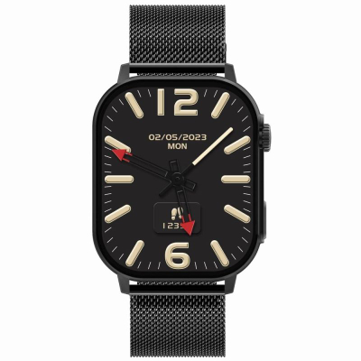 Ora e zgjuar Gravity GT15-1, ekran 2.04", Bluetooth 5.0, e zezë