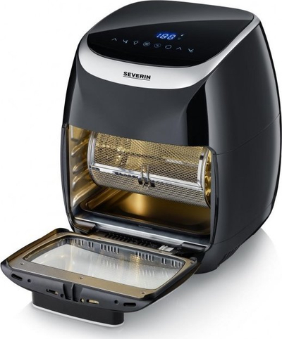 Fritezë ajri Severin FR 2446, 11L, 2000W, e zezë argjendi