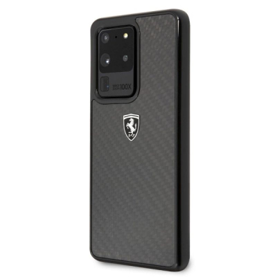 Mbrojtëse telefoni Ferrari Carbon Heritage FEHCAHCS69BK, për Samsung Galaxy S20 Ultra, fibër karboni, e zezë