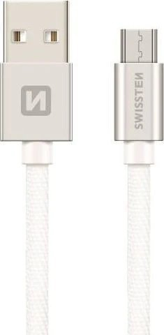 Kabllo USB Swissten Data Cable, USB A me micro USB, 2 metra, e bardhë