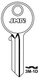 Çelës rezervë JMA BLANK KEY 3M-1D