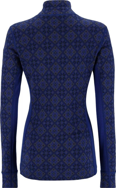 Bluzë termike Kari Traa Rose Half Zip, 100% lesh Merino, me jakë gjysmë zinxhir, blu