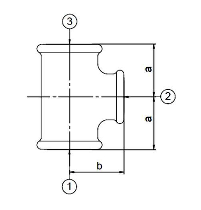 Aiakaup Леано Железо Т-Крст, 3/4''