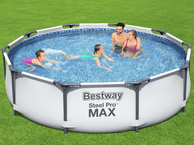 Pishinë Bestway Steel Pro MAX, 3.05 m, lartësi 76 cm, e bardhë