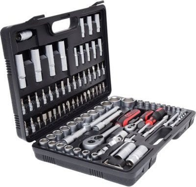 Set çelësa dops KS Tools 1/4" 1/2", 96 copë, kuti plastike, i zi