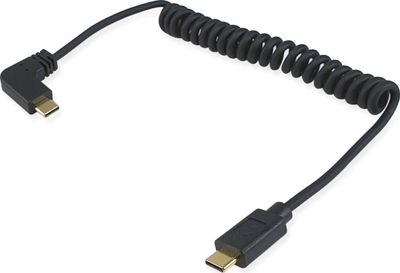 Kабел USB Equip, USB C во USB C, 2.0, 1 m, агол 90°, спирален