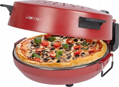Pjekës pice Clatronic PM3787, 1200W, 32 cm, i kuq
