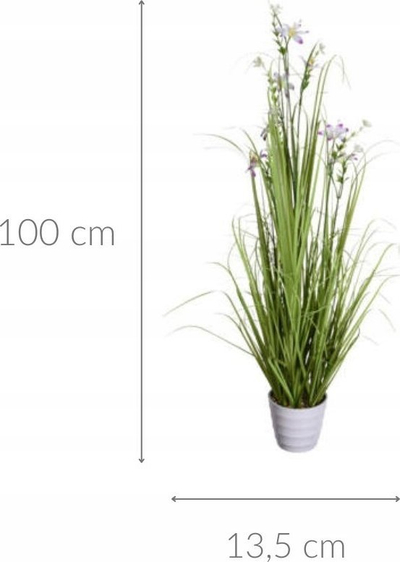Lule artificiale dekorative Field Flowers, në vazo, 100 cm, shumëngjyrëshe
