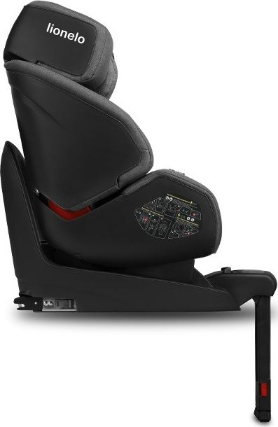 Sedilje auto për fëmijë Lionelo Lukas Carbon, ISOFIX, R129 i Size, gri
