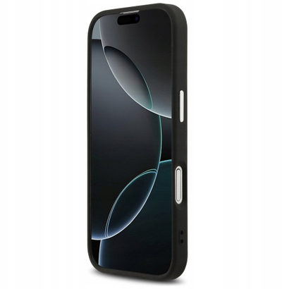 Mbulo telefon Karl Lagerfeld Leather MagSafe për iPhone 17, lëkurë, MagSafe, e zezë