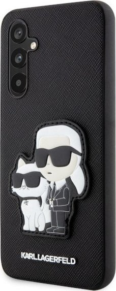 Mbulesë telefoni Karl Lagerfeld Saffiano Karl &amp; Choupette për Samsung Galaxy A34 5G, lëkurë ekologjike, e zezë