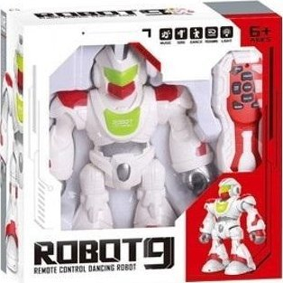 Lodër robot Swede Robot9 me pult, vallëzues, i bardhë me të kuqe