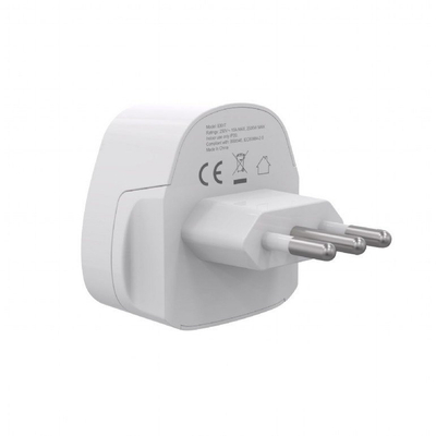 Adapter udhëtimi Gembird World to Italy, prizë 3 pina, 100 250V, i bardhë