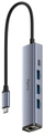 USB hub Cudy UH605, 5 në 1, kabllo 25 cm, gri