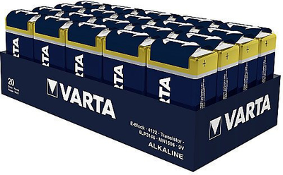 Bateri Varta Longlife 9V E-Block, 20 copë