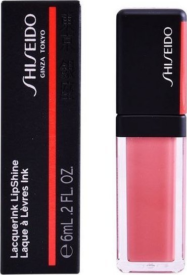 Shkëlqyes buzësh Shiseido LacquerInk Lip Shine, me shkëlqim të fortë, ngjyrë e kuqe