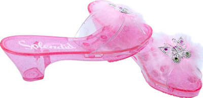 Pantofla princeshash Norimpex 4799, lodër për goca, transparente, rozë