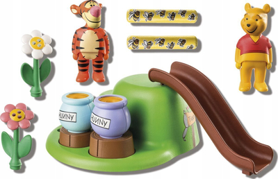 Set lodrash Playmobil 1.2.3 Disney Winnie &amp; Tigger Bee Garden, 10 copë, për kalamaj 1-4 vjeç, shumëngjyrësh