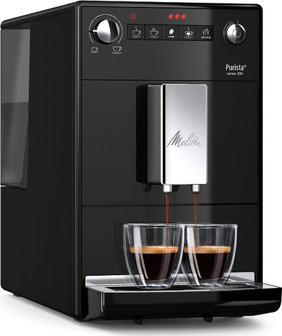 Aparat presioni për kafe Melitta Purista F23/0-102, One Touch, mulliri i qetë, gri