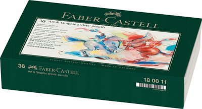 Kuti lapsash Faber-Castell, për 36 lapsa, çelik, argjendt me të zeza
