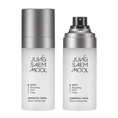 Spray fytyre Jung Saem Mool Essential Mool Micro Fitting Mist, hidratues 3 në 1, 55ml, i bardhë