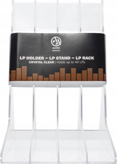 Stendë për disqe vinyl Audio Anatomy Crystal Clear, kapacitet 40 LP, transparente