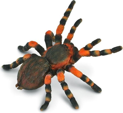 Figurë e vogël CollectA Insect Collection Mexican Redknee Tarantula, lodër për me mësu, merimangë si e vërtetë, shumëngjyrëshe